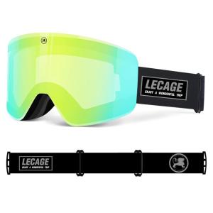 LECAGE 変色スキーゴーグル - 調光レンズ フォトクロミックレンズ スノーボードゴーグル OTG広視野 メガネ対応 100%UVカット｜jiatentusa