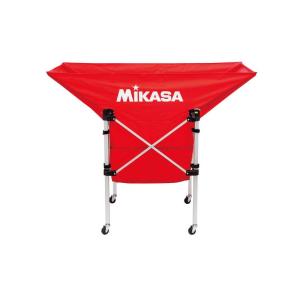 ミカサ(MIKASA) 折りたたみ式ボールカゴ(舟形)3点セットフレーム・幕体・キャリーケース レッド AC-BC210-R