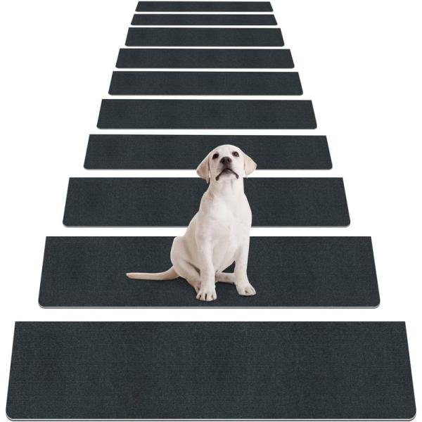 階段マット 階段用滑り止め70X22cm 15枚入り厚み4mm 猫犬階段滑り止めマットBolinke...