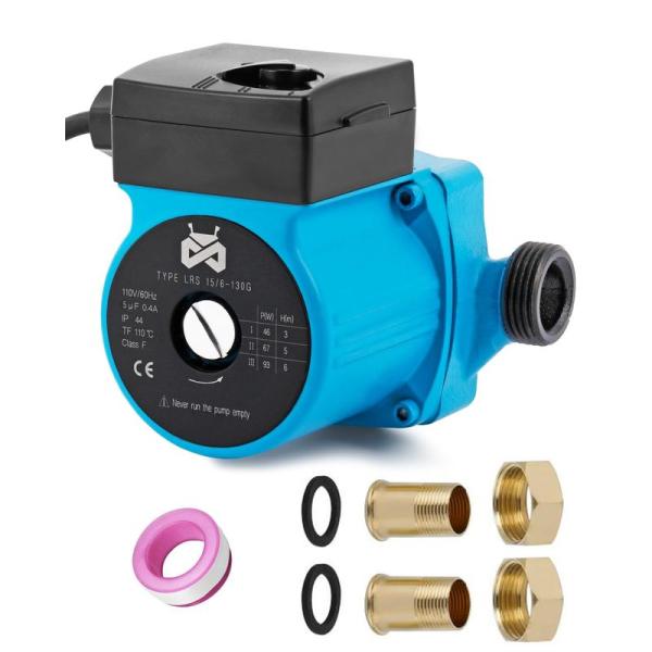 Mxmoonant 給湯用加圧ポンプ 水道水ブースターポンプ 直径1インチ 6分変換継ぎ手付き 三つ...