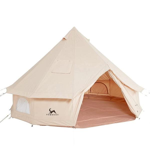 TOMOUNT ベルテント 3m TC テント ポリコットン キャンプテント 4~8人用 多機能 四...