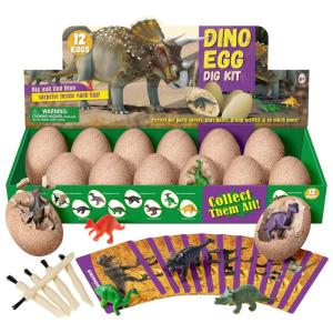 XXTOYS 恐竜発掘キット 恐竜おもちゃ 恐竜卵玩具 12個セット ティラノサウルス 子供 プレゼント ギフト｜jiatentusp2