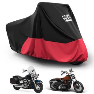 KEMIMOTO ハーレーのクルーザー系 専用カバー バイクカバー 紫外線防止 高防風 防水300D厚手 UVカット 防埃 防雨 防雪 反射