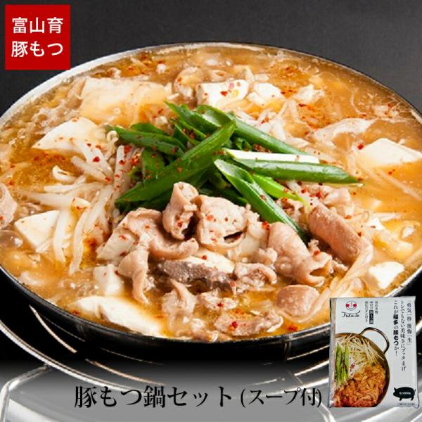 豚 もつ鍋 セット もつ 300g スープ付 冷凍便 メーカー直送 送料無料 お取り寄せ グルメ ギ...