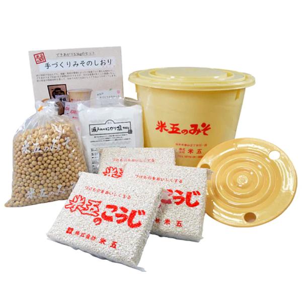 手作り味噌セット 桶付き メーカー直送 大本山 永平寺御用達 老舗 福井 米五