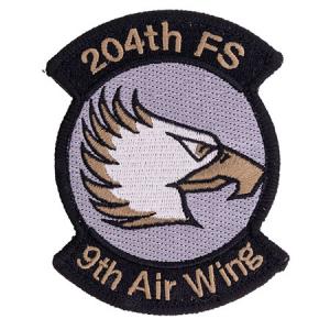 航空自衛隊　第204飛行隊ショルダーパッチ Low Ver.(両面ベルクロ付)