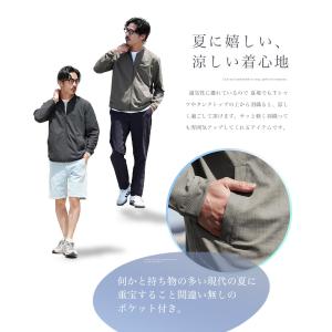 サマージャケット メッシュ素材 ブルゾン メン...の詳細画像4