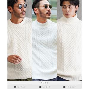 ニットセーター メンズ トップス 長袖 クルー...の詳細画像3