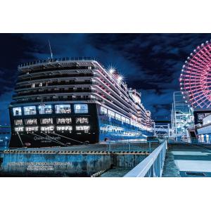 ジグソーパズル 300ピース 大阪府大阪市「大阪港 豪華客船と大観覧車の夜景」  ［CP-JS］  ...