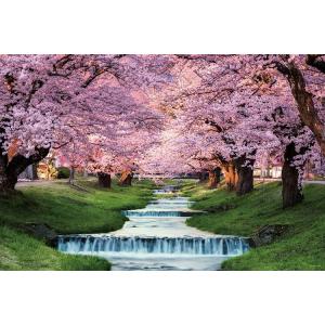 ジグソーパズル 1000ピース 観音寺川の桜並木（福島） 国内風景 YAM-10-1410  