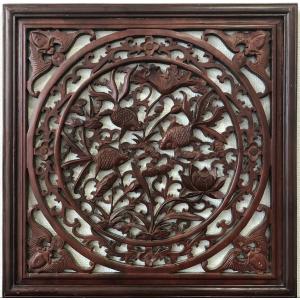 中国手彫り彫刻 騰龍吐珠 T015 無塗装 直径47.5cm : 実験工房 - 通販