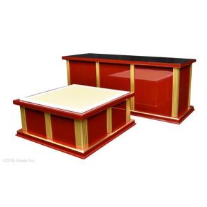 寺院仏具】黒塗り 三間二段ひな壇 幅90cm×40cm×60cm サイズ調整 寺院仏具】黒塗り 三間二段ひな壇 幅90cm×40cm×60cm サイズ調整