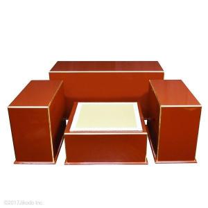 寺院仏具】 朱塗り 高級前机5尺、焼香机、導師机、供物台にも 寺院仏具】 朱塗り 高級前机5尺、焼香机、導師机、供物台にも