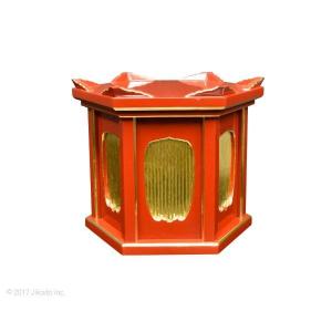 寺院仏具】潤み塗り 大型六角仏像台 幅48センチ 三方仕上げ 木魚 寺院仏具】潤み塗り 大型六角仏像台 幅48センチ 三方仕上げ 木魚