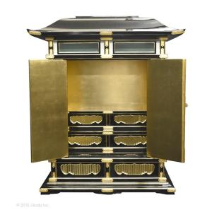 【寺院仏具】黒塗り 豪華金具付き ひな壇付き ...の詳細画像1