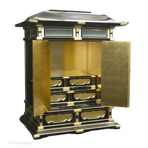 【寺院仏具】黒塗り 豪華金具付き ひな壇付き ...の詳細画像3