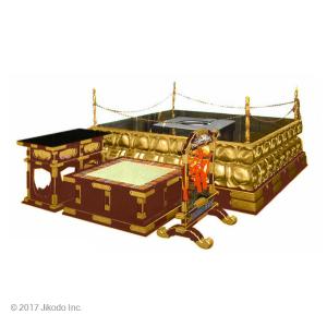 【寺院仏具】潤み塗り　4尺　伝流型大壇　脇机2台タイプ　安心の国産寺院仏具　自社工場にて製作　木製高級寺院仏具通販(受注生産品)(商品番号10204u)