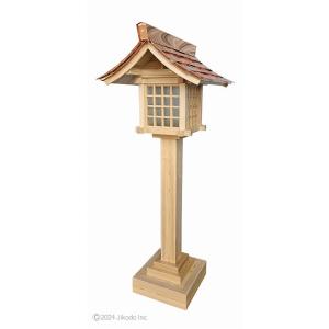 神具】潤み色 桧製の置き型神前灯篭(室内用) 高さ1.5メートル 神具】潤み色 桧製の置き型神前灯篭(室内用) 高さ1.5メートル
