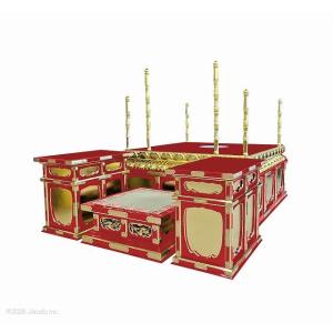 【寺院仏具】朱塗り 4尺 幸心流型護摩壇 脇机...の詳細画像2