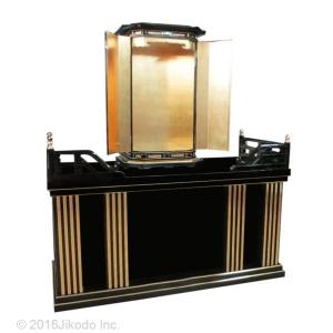 【寺院仏具】黒塗り 新型須弥壇と大型厨子セット...の詳細画像3