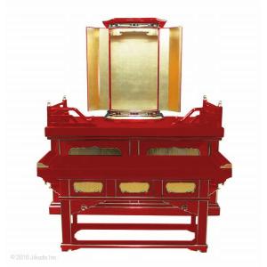 【寺院仏具】朱塗り 須弥壇と厨子と前机セット ...の詳細画像2