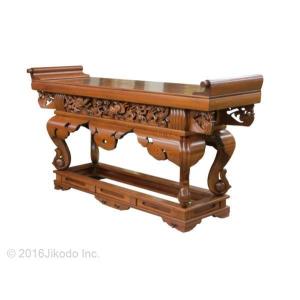 【特別販売展示品】国産高級品 欅製前机(幅約1...の詳細画像4