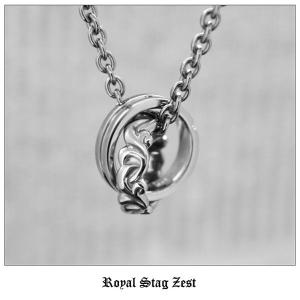 ネックレス メンズ ロイヤルスタッグゼスト Royal Stag Zest レッドダイヤモンド シルバー ファッション アクセサリー ペンダント SN25-016｜jikudo