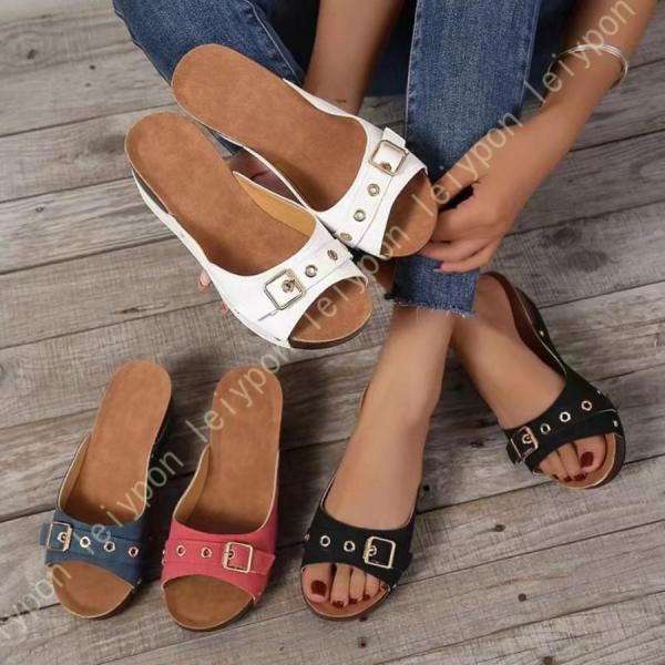 【特価】オフィスサンダル レディース 美脚 ウェッジソール サンダル ヒール 歩きやすい ミュールサ...