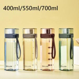 水筒 500ml ウォーターボトル | クリアボトル カラビナ付き : 雑貨