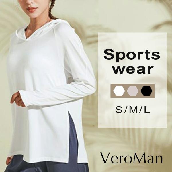 ヨガウェア トップス 長袖 パーカー スポーツウェア レディース VeroMan
