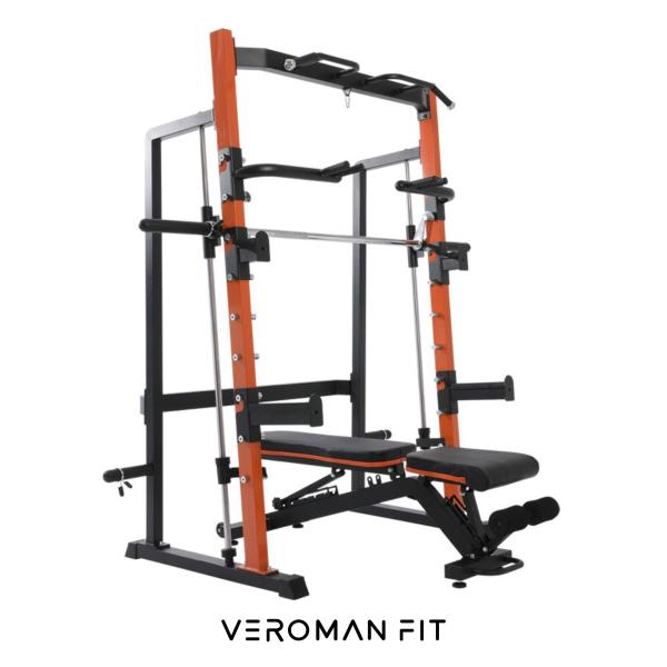 多機能スミスマシン スーパースミス アジャスタブルベンチセット ディップススタンド ハーフラック一体...