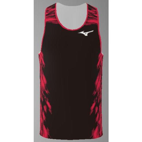 ミズノカスタムオーダー受注生産 デザインプリントプラス　レーシングシャツ（メンズ）肩部分シルエットレ...