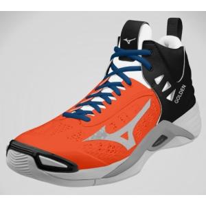 ミズノカスタムオーダー受注生産バレーボールシューズ バレーボール スポーツ ミッドカットウエーブモメンタムタイプ ネーム刺しゅう入り シューズ V1gx3500 Miz V1gx3500 ジミースポーツ