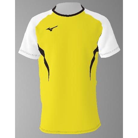 ミズノカスタムオーダー受注生産 ゲームシャツ半袖スタンド衿（ユニセックス）バレーボールウエア　テクノ...