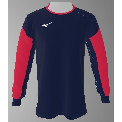 ミズノカスタムオーダー受注生産 ゲームシャツ長袖スタンド衿（ユニセックス）バレーボールウエア　テクノ...