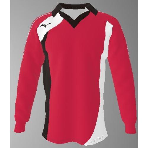 ミズノカスタムオーダー受注生産 ゲームシャツ長袖Ｖ首衿付き（ユニセックス）バレーボールウエア　テクノ...