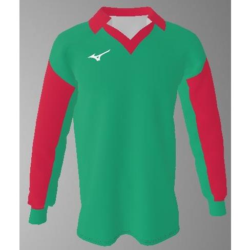 ミズノカスタムオーダー受注生産 ゲームシャツ長袖Ｖ首衿付き（ユニセックス）バレーボールウエア　テクノ...