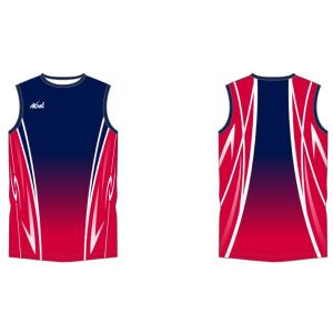 ニシスポーツ　チームスーパーオーダー受注生産グラフィックライトレーシングノースリーブシャツ（メンズ）...