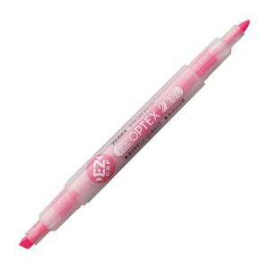 【まとめ買い】ゼブラ　蛍光ペン　蛍光オプテックス2 EZ　細字丸芯+太字角芯　ピンクインク　100本/300本　WKT11-P｜jimu-zo