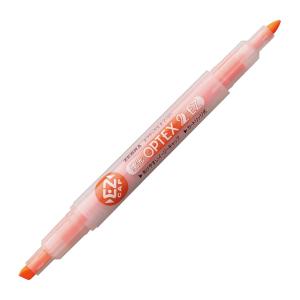 【まとめ買い】ゼブラ　蛍光ペン　蛍光オプテックス2 EZ　細字丸芯+太字角芯　オレンジインク　100本/300本　WKT11-OR｜jimu-zo