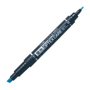 【まとめ買い】ゼブラ　蛍光ペン　蛍光オプテックスケア　細字丸芯+太字角芯　青インク　100本/300本　WKCR1-BL｜jimu-zo