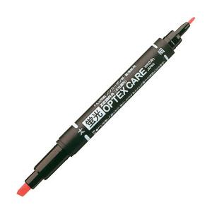 【まとめ買い】ゼブラ　蛍光ペン　蛍光オプテックスケア　細字丸芯+太字角芯　ピンクインク　100本/300本　WKCR1-P｜jimu-zo