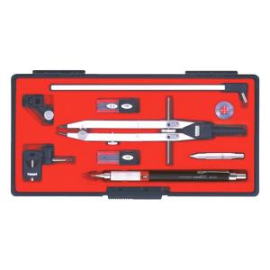 ◆値下げ&希少&おまけ付&送料込◆ UCHIDA KD-SE設計製図用品 ウチダ KD型製図器 SEセット 13品組A(烏口入り) [ 1-730-7302 ] : 事務
