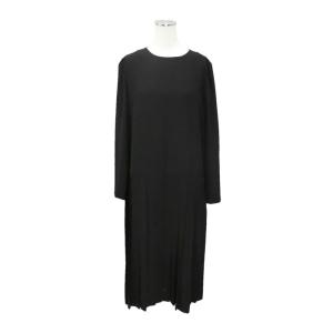 美品 Pierre Cardin ピエールカルダン 9 ウエスト切替 プリーツスカート 長袖 ワンピース Trilit Hr