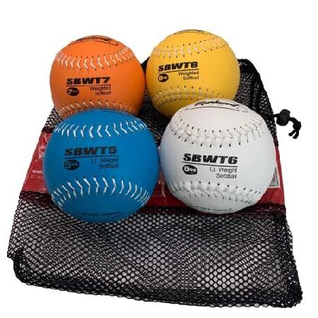 12 &quot;加重ソフトボールからレザーカバーとセットMarkwort - Set of 4 Balls