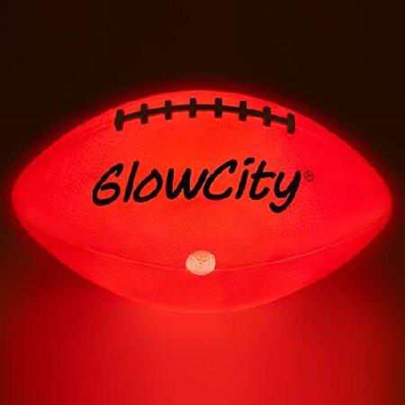 GlowCity(グローシティ) ライトアップフットボール 公式サイズ 高輝度LEDライト 暗闇で完...