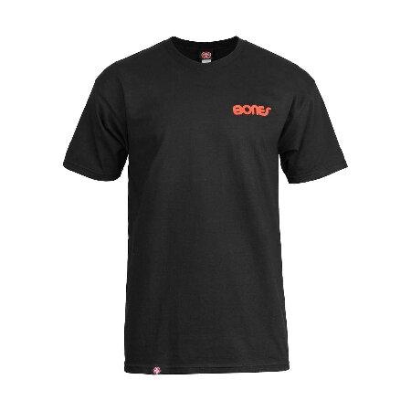 BONES ボーンズ SWISS TEXT BONES ロゴ Tシャツ 黒x赤 ブラック (L)
