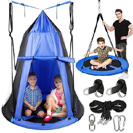 40” Hanging Tree Play Tent Hangout for Kids Indoor...