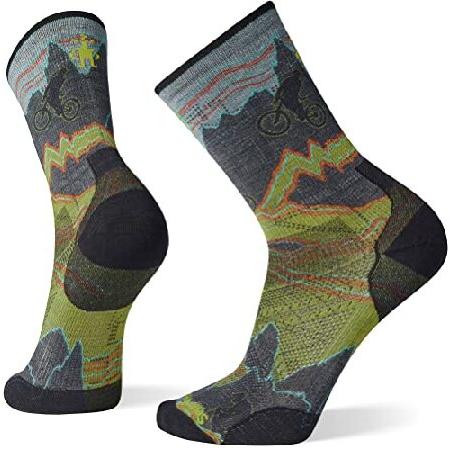 SmartWool Cycle Zero Cushion Print Crew Socks, Gra...