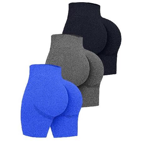 OQQ Women&apos;s 3 Piece High Waist Workout Shorts Butt...